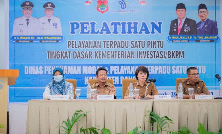 Tingkatkan Pelayanan, DPMPTSP Banggai Gelar Pelatihan PTSP Bidang Penanaman Modal Tingkat Dasar