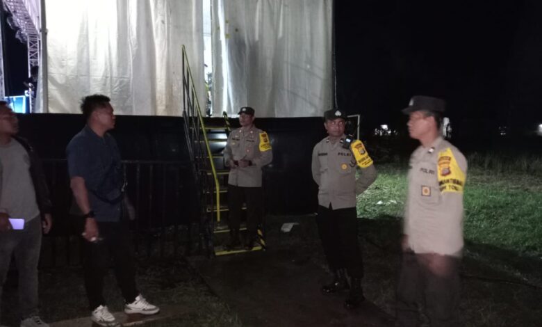 Polisi Amankan Hiburan Rakyat di Peresmian Kecamatan Toili Jaya