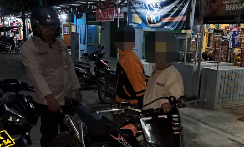 Patroli Malam, Polsek Toili Amankan Sepeda Motor Pakai Knalpot Bising