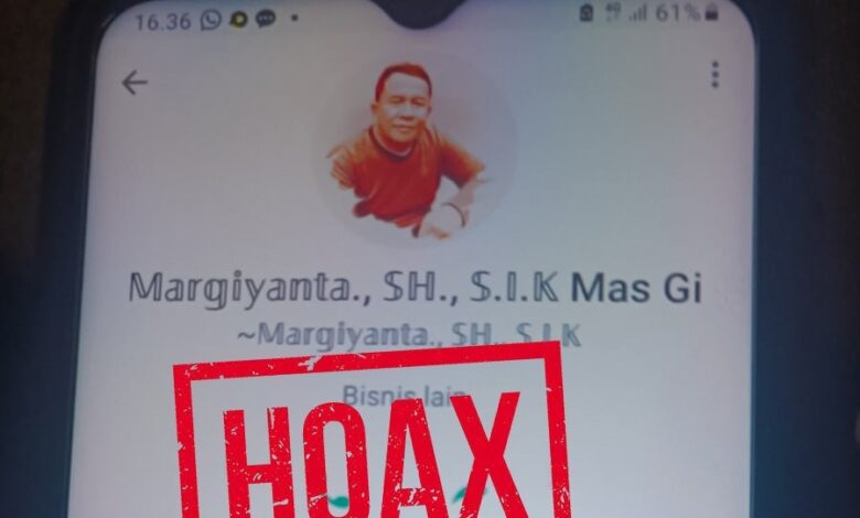 Waspada Penipuan Via Messenger dan WhatsApp Catut Nama Wakapolres Banggai Kompol Margiyanta