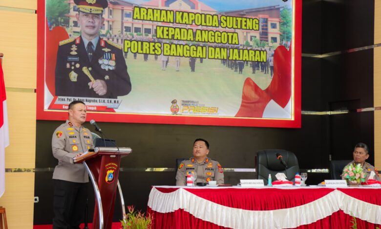 Ini Wejangan Kapolda Sulteng Saat Kunjungan Kerja di Polres Banggai