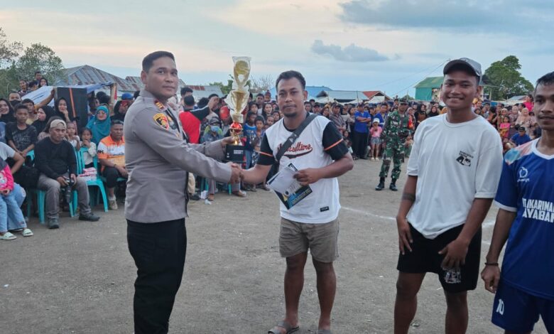 Kapolsek Pagimana Pimpin Pengamanan Final Semi Open Turnamen Futsal Jayabakti Cup 2023