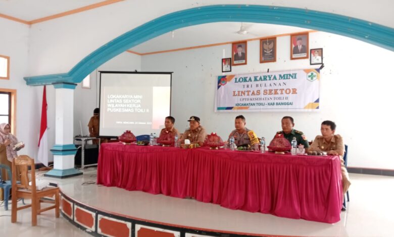 Kapolsek IPTU Nanang Hadiri Lokakarya Mini Lintas Sektoral Wilayah Kerja Puskesmas Toili
