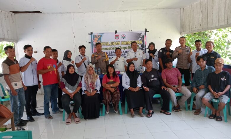 Kapolsek Toili Beri Penyuluhan Narkoba di Desa Minahaki
