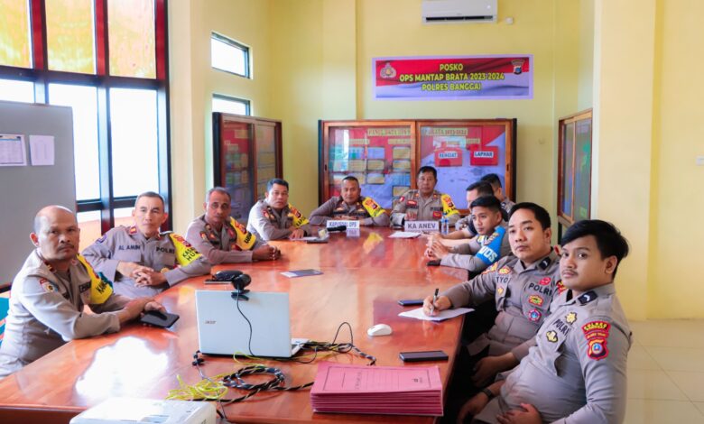 Polres Banggai Beserta Jajaran Ikuti Anev OMB Tinombala Polda Sulteng