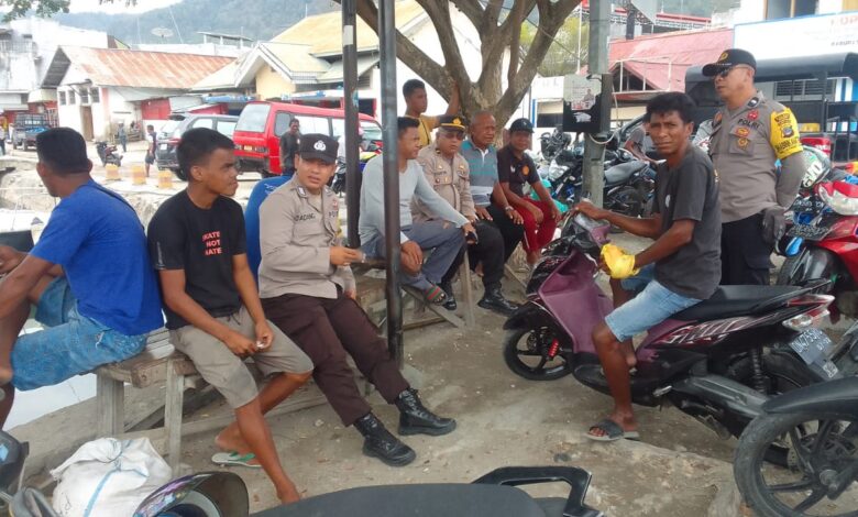 Jajaran Polsek Luwuk Aktif Ajak Masyarakat Jaga Persatuan dan Kesatuan Jelang Pemilu 2024