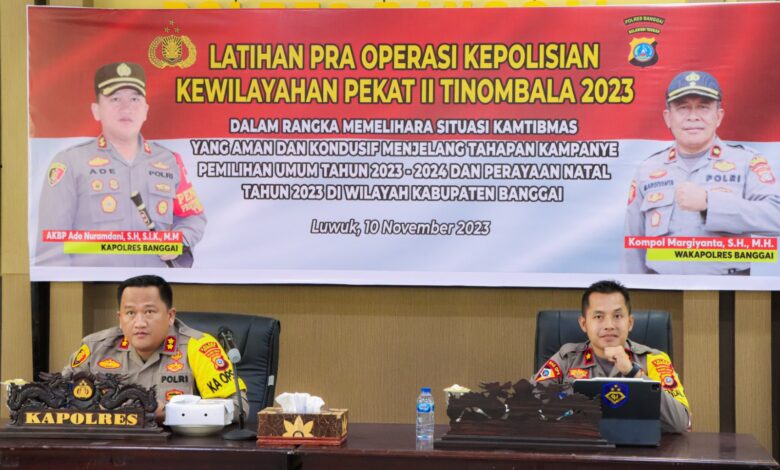 Berikut Arahan Kapolres Banggai saat Buka Lat Pra Ops Pekat Tinombala II