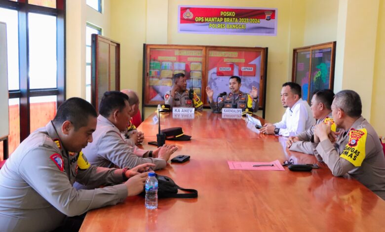 Karendalops Polres Banggai Pimpin Anev Mingguan OMB Tinombala 2023