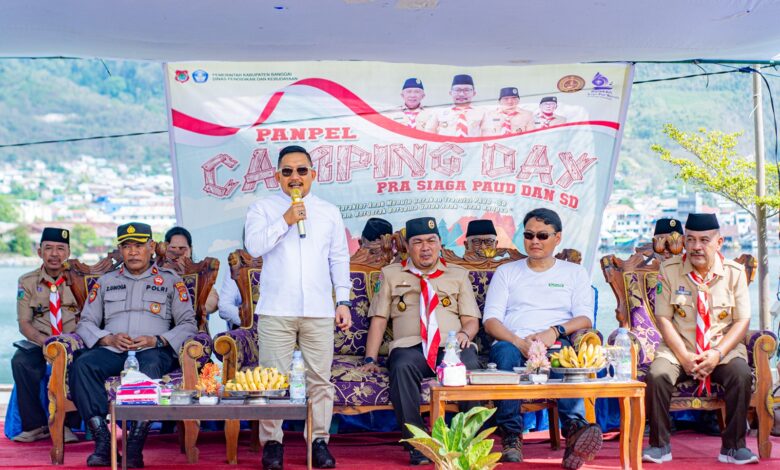 Digelar di RTH Teluk Lalong, Camping Day Prasiaga PAUD/TK-SD Dibuka Bupati Banggai